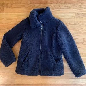 Navy Fleece Zip-up Jacket